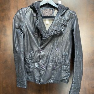 DIESEL Men’s Textured Leather Jacket / Size: S